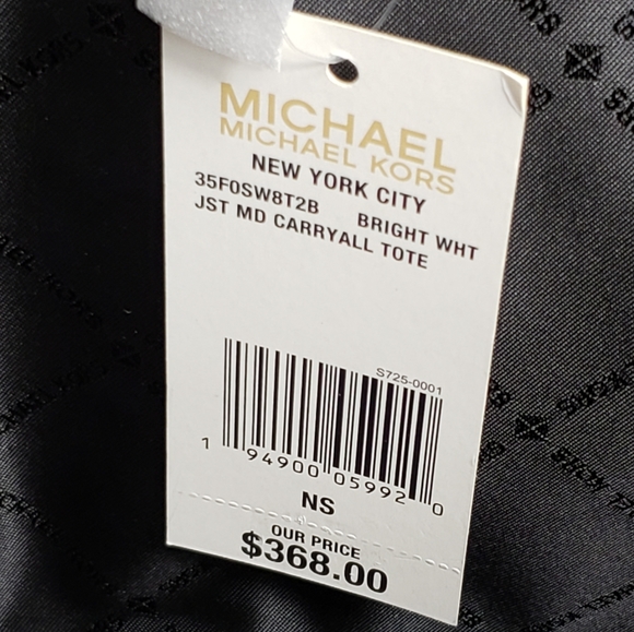 Michael Kors Jet Set NYC MD Carryall Tote White - Picture 6 of 6